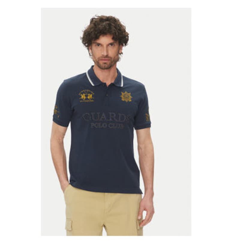 Мъжка поло тениска  PK097 - Памук - Тъмносин LA MARTINA