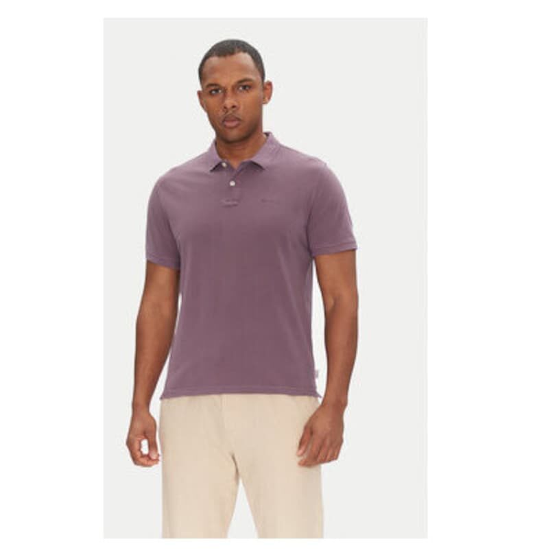 Мъжка поло тениска  PM542099 - Памук - Лилав - Лилав Pepe Jeans