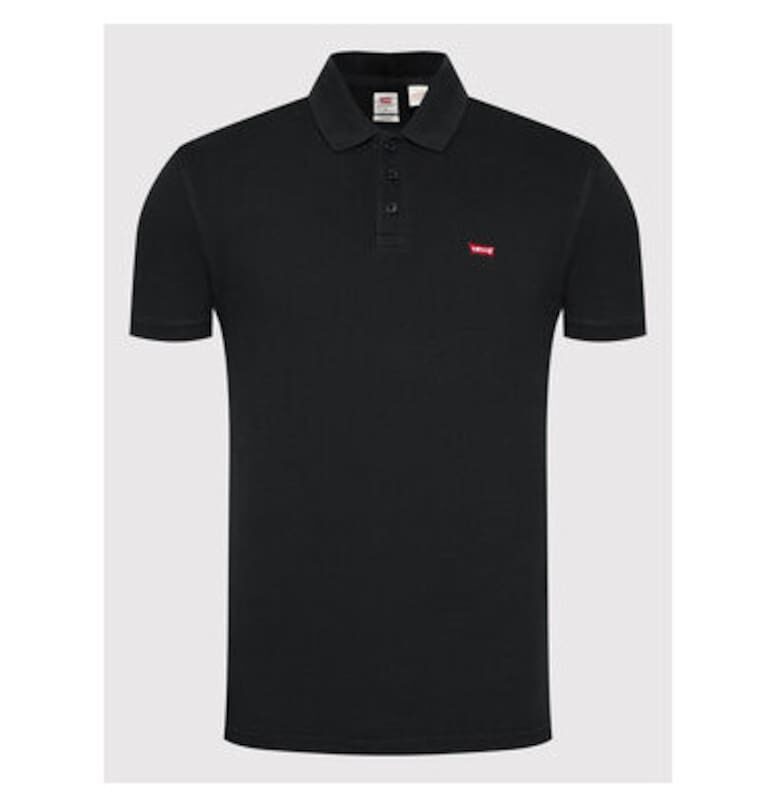 Мъжка поло тениска  S - 35883 - Памук - XS INTL - Черна Levis