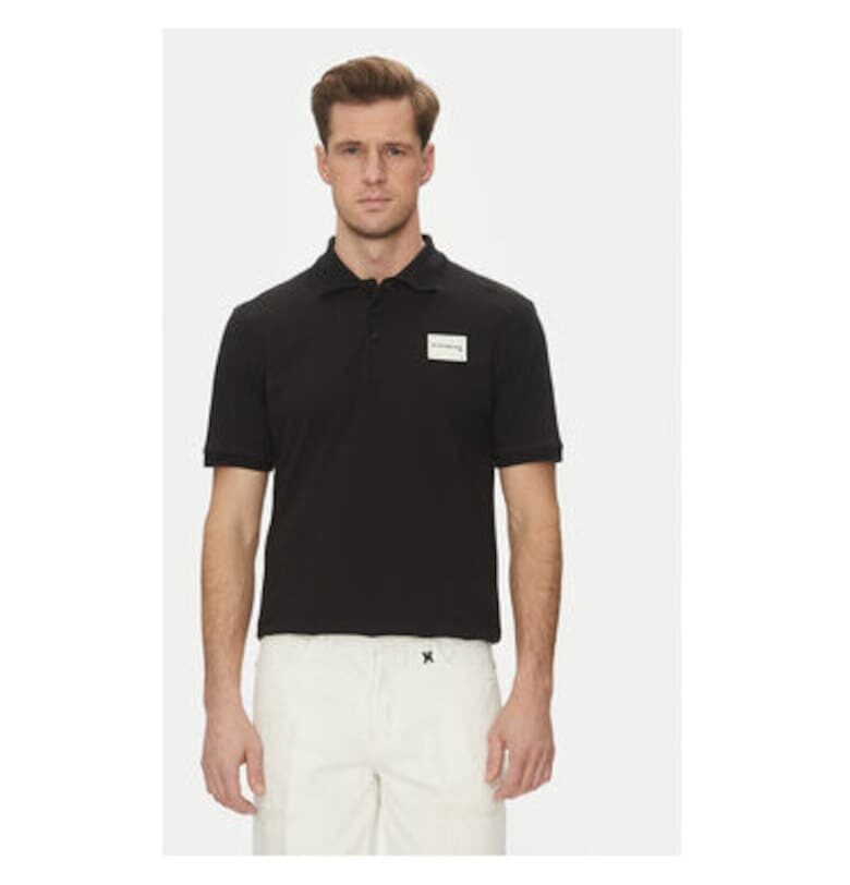 Мъжка поло тениска  UMP25170PO - памук - черна - Черен Richmond x