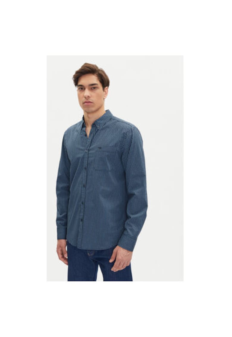 Мъжка риза 1016241 - памук - син - Син Mustang