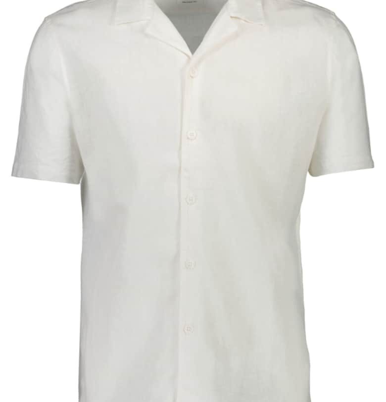 Мъжка риза -  301870340 - Лен - Бял LINDBERGH