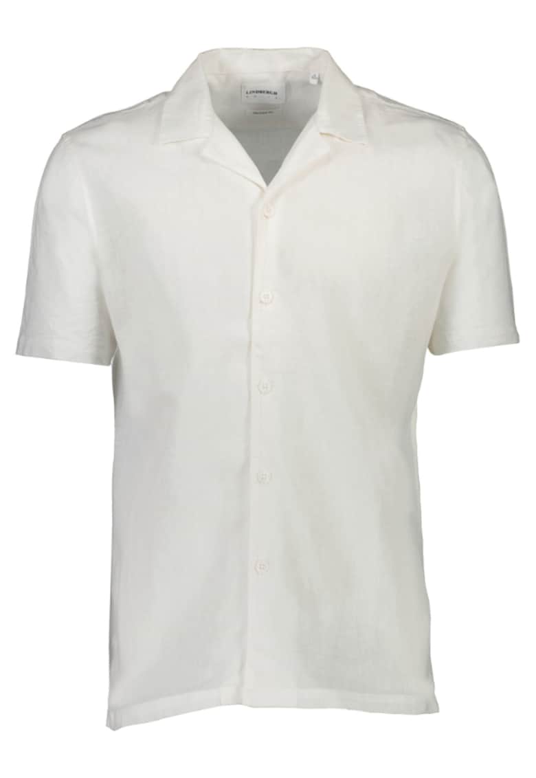 Мъжка риза - 301870340 - Лен - Бял LINDBERGH
