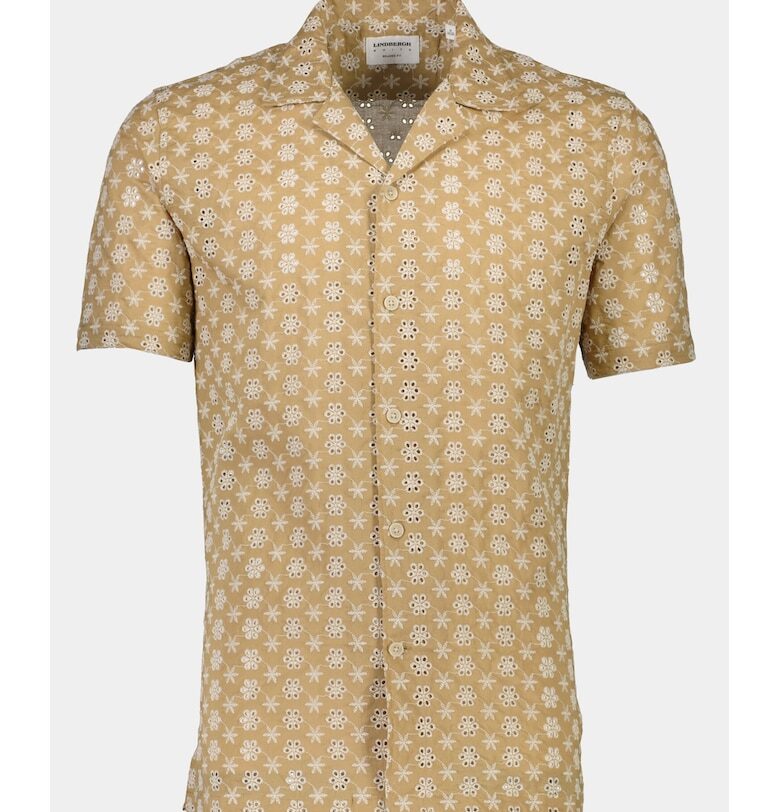 Мъжка риза -  303585341 - Бежов - Памук LINDBERGH