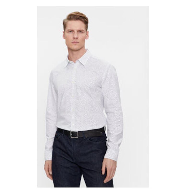 Мъжка риза -  303641573 - Памук - Бяла - Бял BOSS