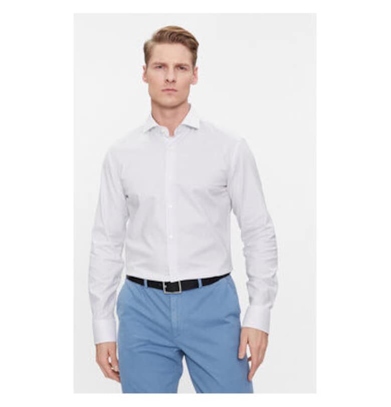 Мъжка риза -  303641696 - Памук - Бяла - Бял BOSS