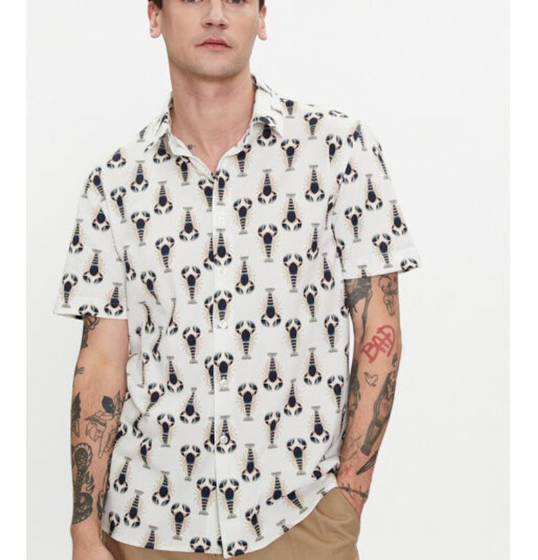 Мъжка риза -  303667405 - Памук - Бежов - Бежов Baldessarini