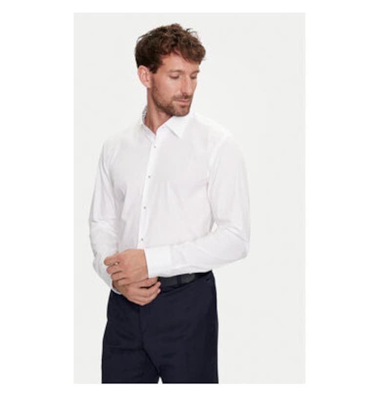 Мъжка риза -  303674847 - Памук - Бяла - Бял BOSS