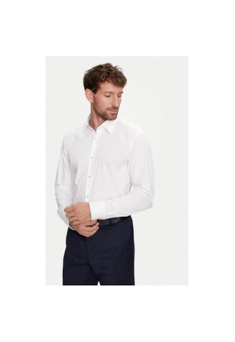 Мъжка риза - 303674847 - Памук - Бяла - Бял BOSS