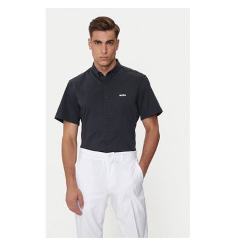 Мъжка риза -  303676278 - Памук - Син - Син BOSS