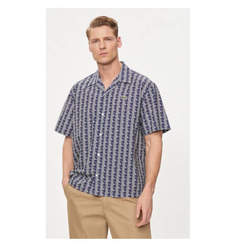 Мъжка риза  303717841 - Памук/Лиосел - Кафява - Кафяв Lacoste