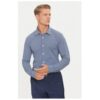 Мъжка риза -  304237812 - Полиамид - Син - Син BOSS