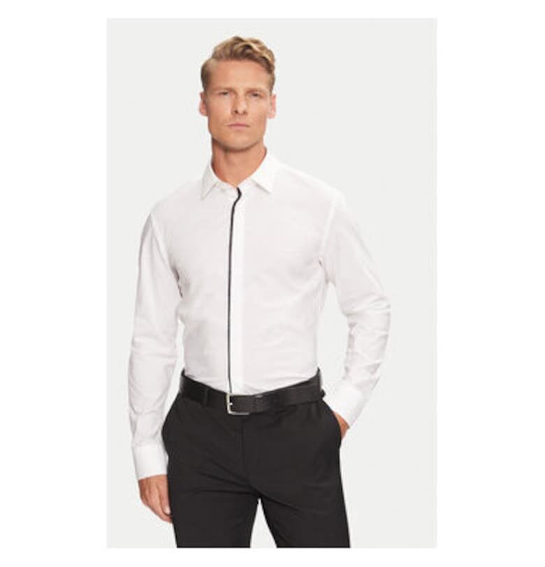 Мъжка риза -  304239953 - Памук - Бяла - Бял BOSS