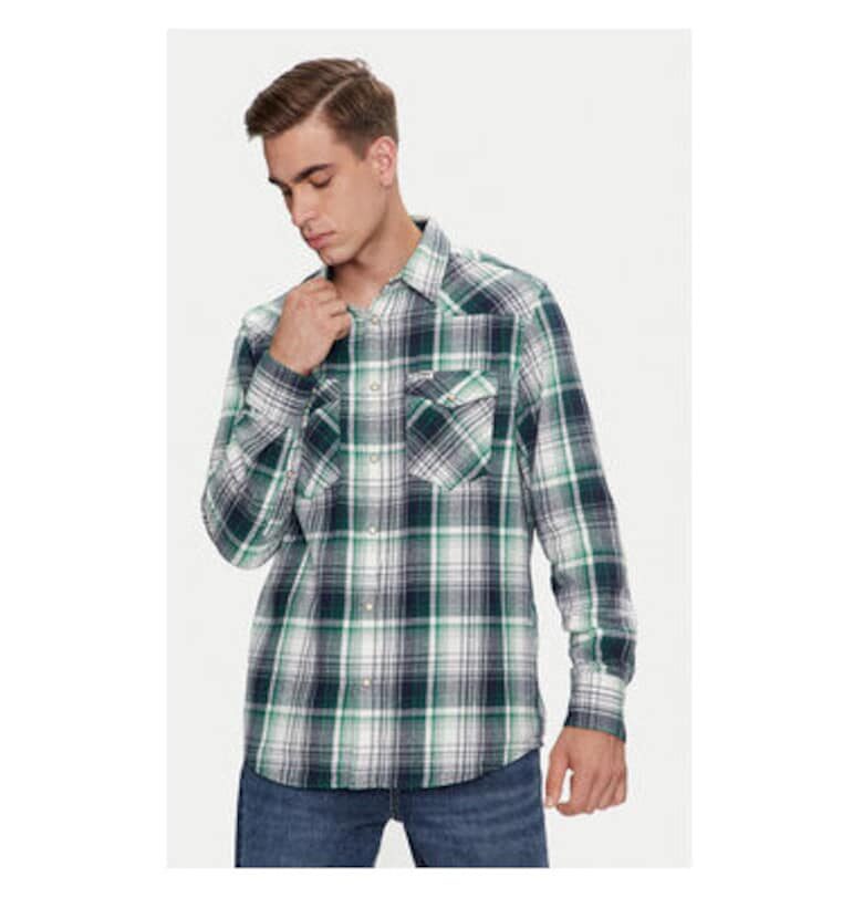 Мъжка риза -  304288494 - Памук - Зелен - Зелен Wrangler