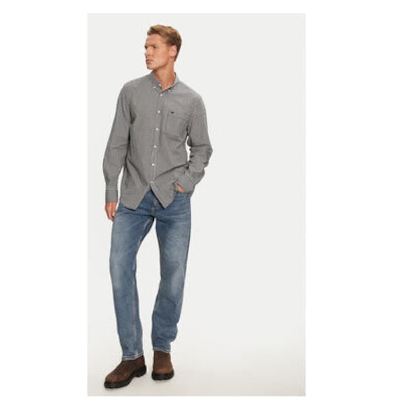 Мъжка риза  304464782 - Памук - Син - Син Mustang