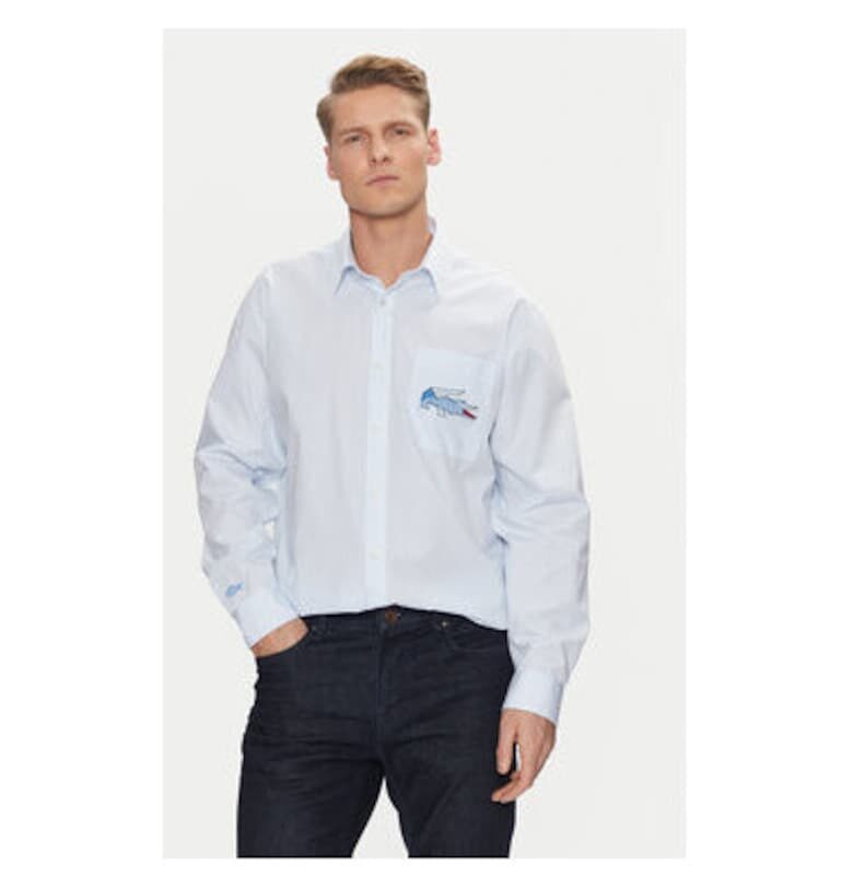 Мъжка риза  304592034 - Памук - Син - Син Lacoste