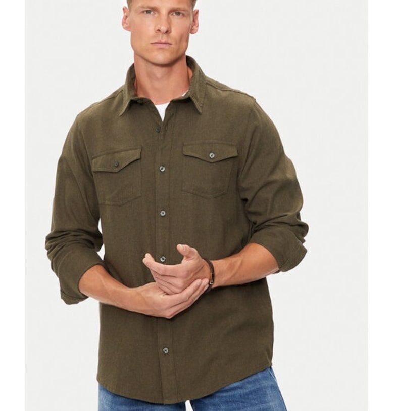 Мъжка риза -  528019 - Каки - Памук BRAVE SOUL