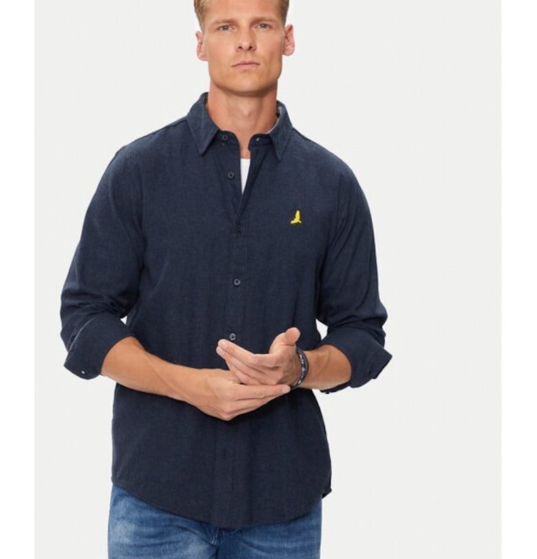 Мъжка риза -  528040 - Тъмносин - Памук BRAVE SOUL