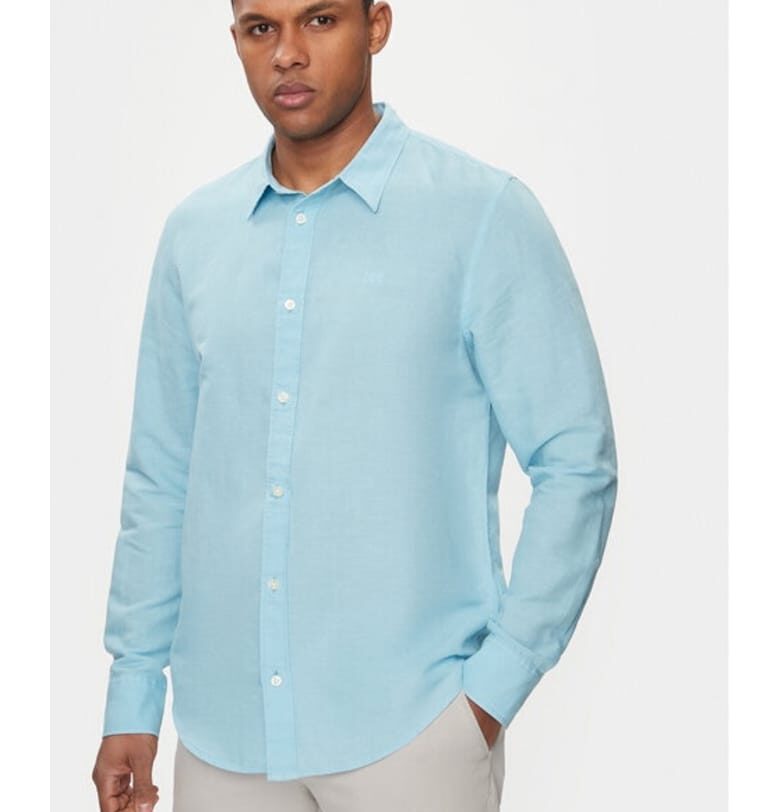 Мъжка риза -  595647 - Син - Лен Lee