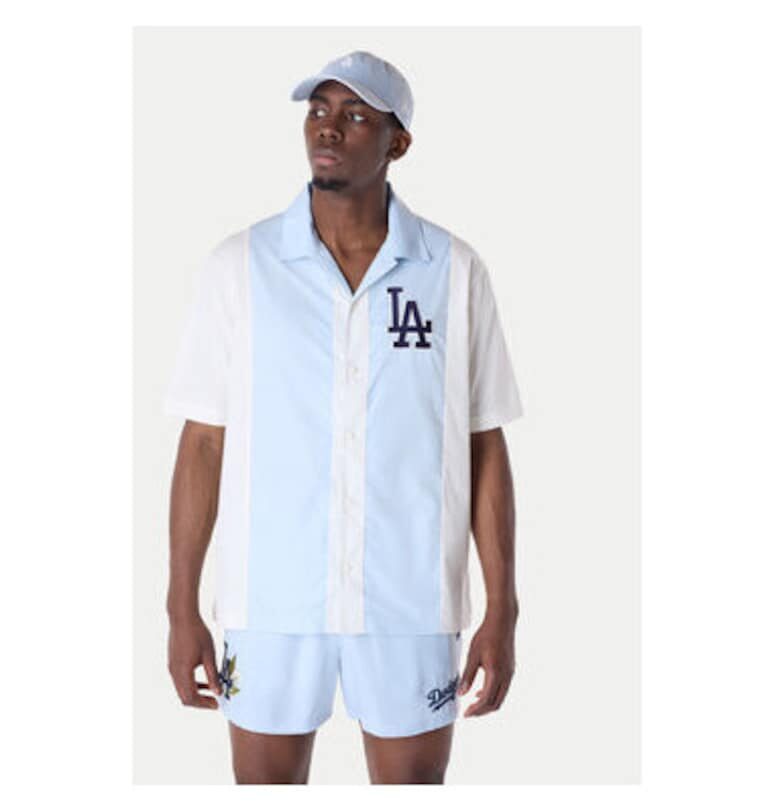 Мъжка риза  60596335 - памук - бяла/светлосиня - Бял/Светлосин New Era