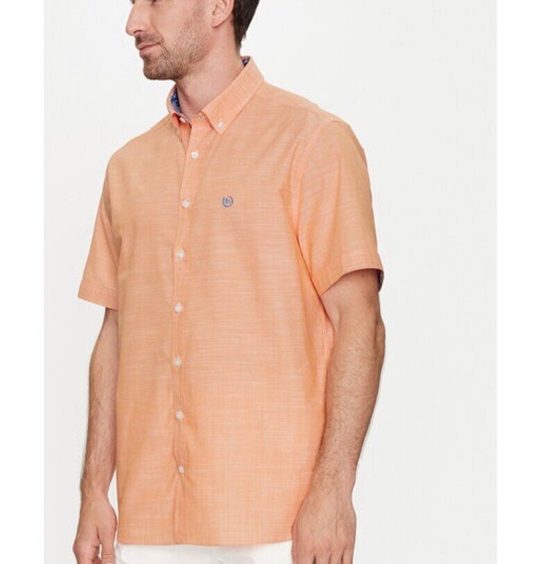 Мъжка риза -  768348 - оранжева - памук Bugatti