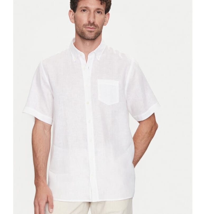 Мъжка риза -  768379 - Бяла - Лен Bugatti