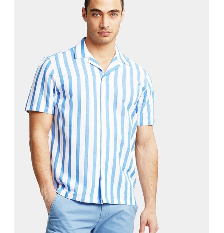 Мъжка риза -  85266 - Памук - Син LINDBERGH