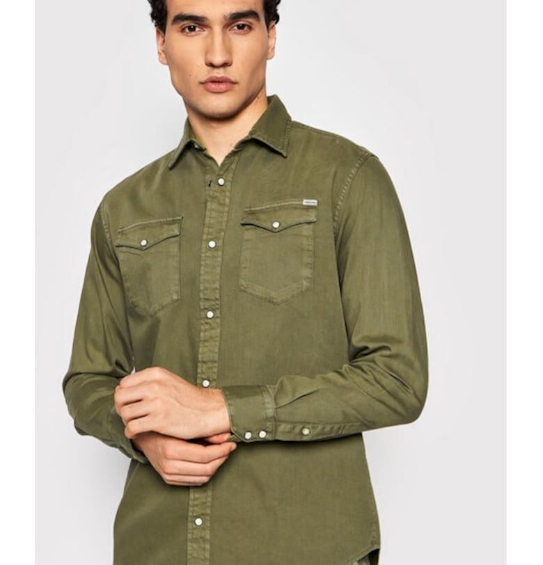 Мъжка риза -  92288 - памук - зелено Jack  Jones