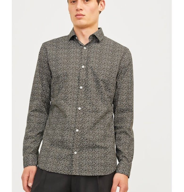 Мъжка риза -  Blackpool 12260625 - Сива - Памук - Сив Jack  Jones