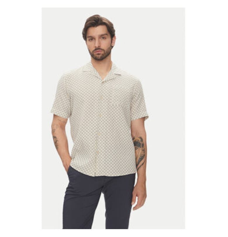 Мъжка риза  C6 45610.0458 - Памук - Бежов - Бежов Pierre Cardin