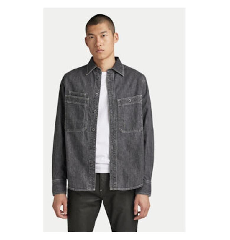 Мъжка риза - G Star Raw - 303805029 - Органичен памук - Сив - Сив G-Star RAW