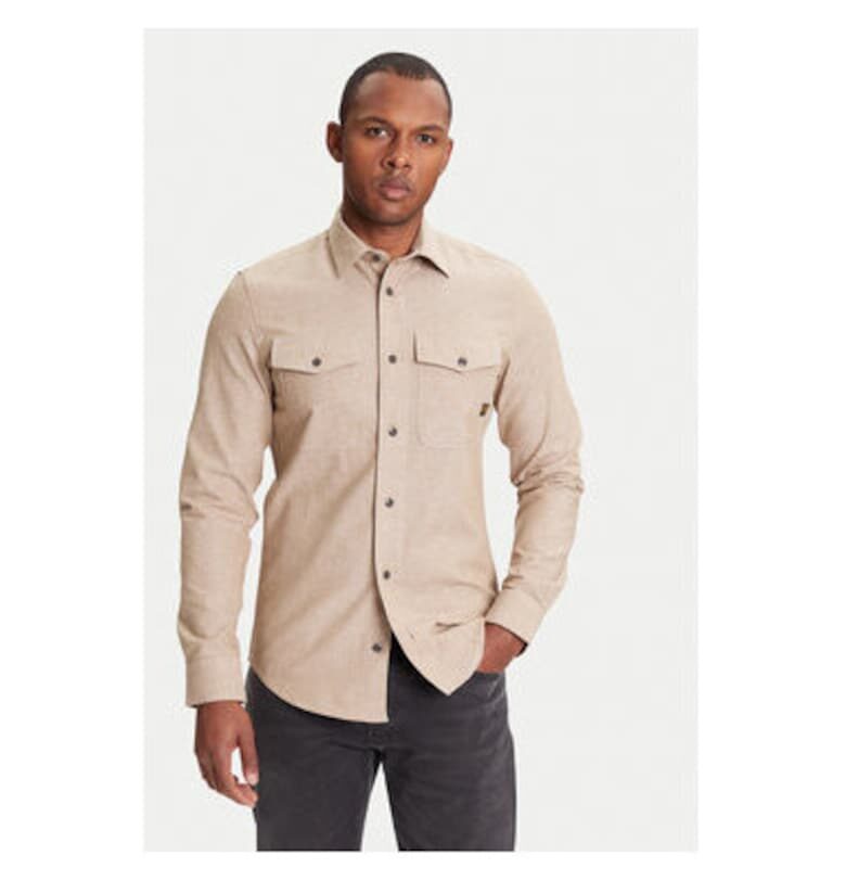 Мъжка риза G Star Raw - D24963-D914 - Памук/Лен - Бежов - Бежов G-Star RAW