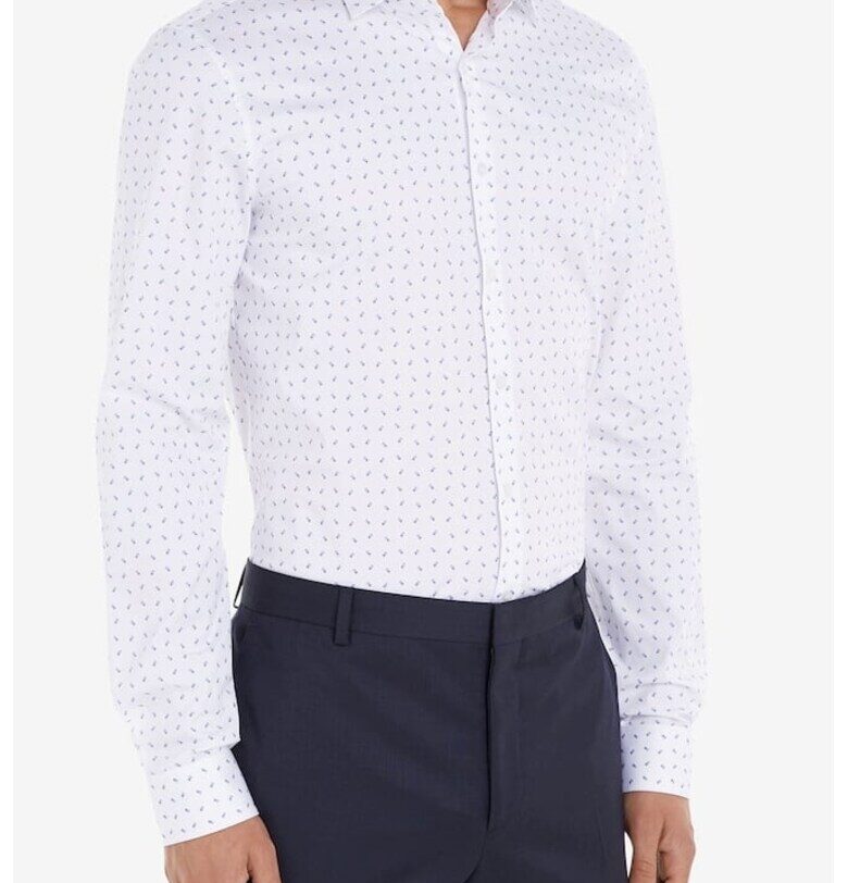 Мъжка риза  K10K112104 - Бял CALVIN KLEIN