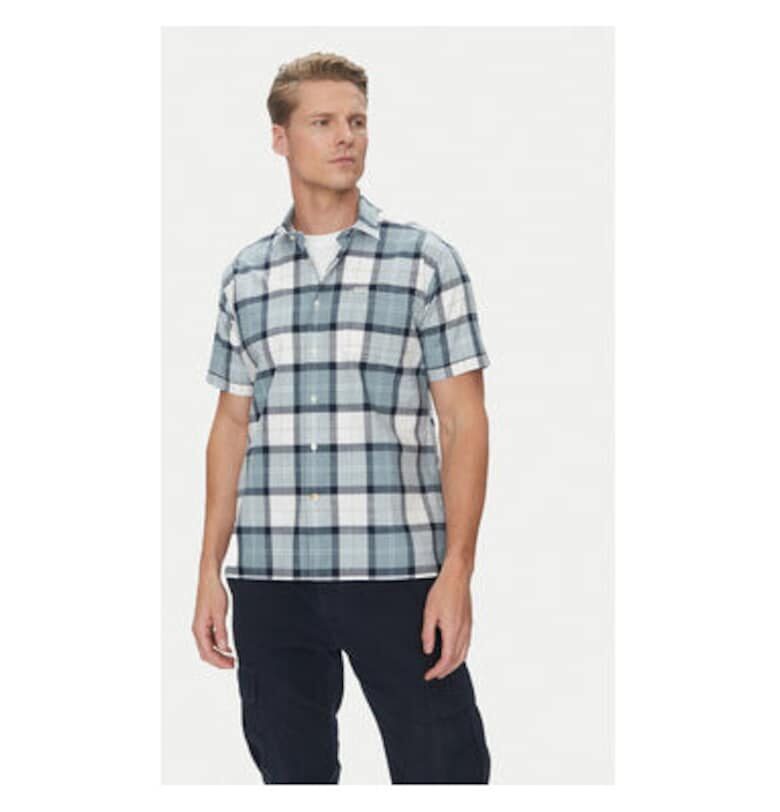 Мъжка риза  MSH5077TN45 - Памук - Сив - Сив Barbour