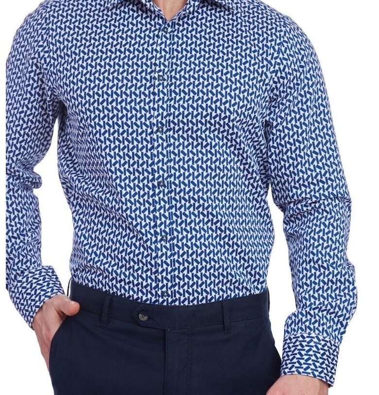 Мъжка риза -  slim fit 5960 - тъмносиня W Wegener