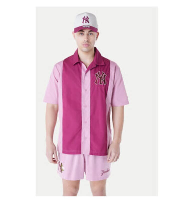 Мъжка риза  Памук - Розов - Розово New Era