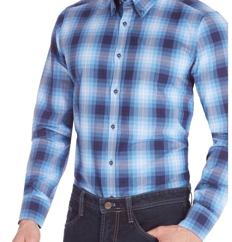 Мъжка риза -  Риза SLIM FIT 6953 - Синя W Wegener