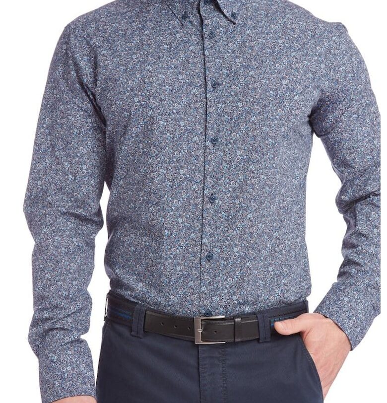 Мъжка риза -  Риза SLIM FIT 6963 - Синя W Wegener