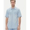Мъжка риза -  памук - син - - Син Wrangler