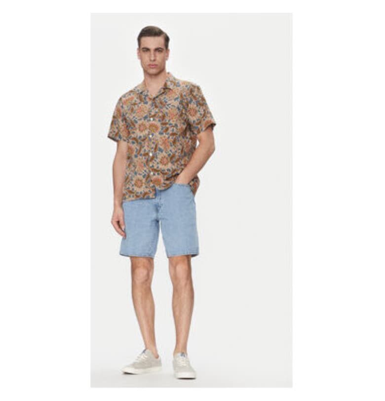 Мъжка риза  размер S - 72625-0117 - памук/лиосел - кафява - Кафяв Levis