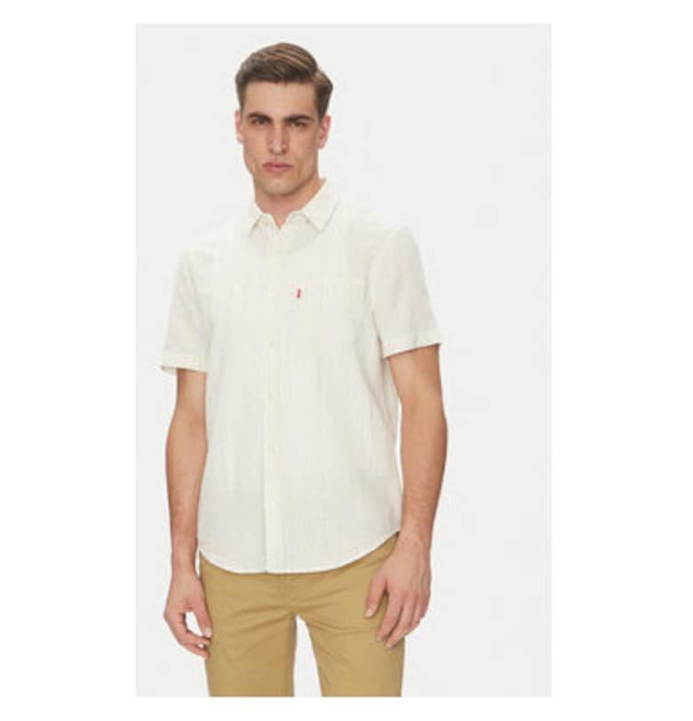 Мъжка риза  размер S - 86624-0065 - Лен/Вискоза - Бяла Levis