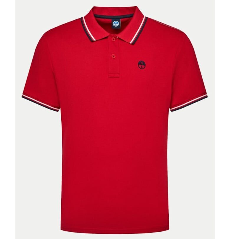 Мъжка тениска -  00201 - памук - M INTL - червена North Sails