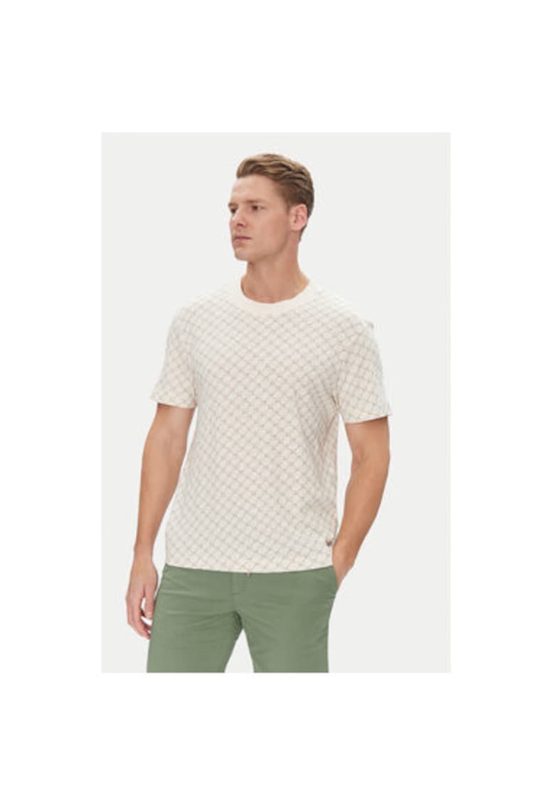 Мъжка тениска 10019309 30045549 - памук/лен - Екрю Joop