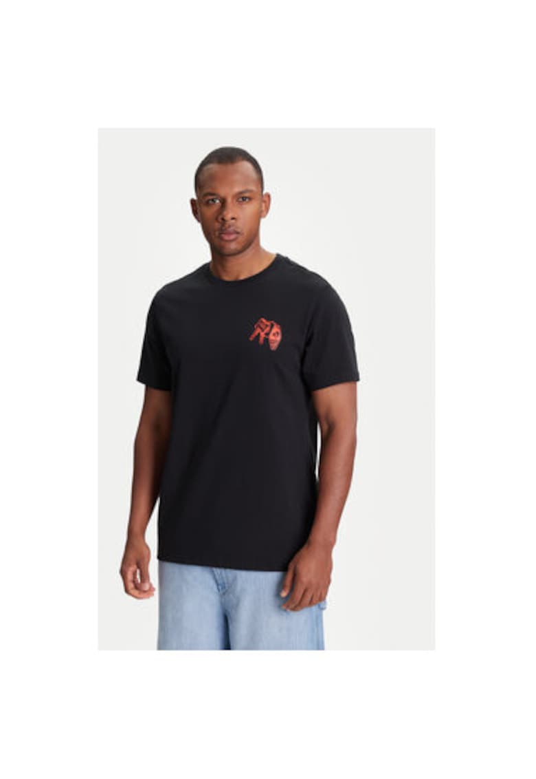 Мъжка тениска 10027726-A01 - памук - черна - Черен Converse