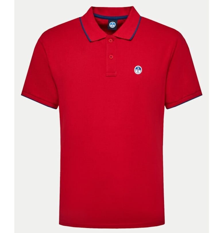 Мъжка тениска -  157 - памук - червена North Sails