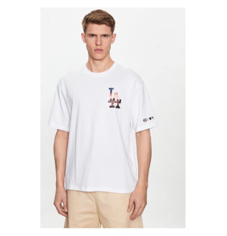 Мъжка тениска -  302216901 - Памук - Бяла - Бял Champion