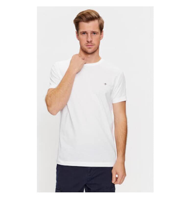 Мъжка тениска -  303284190 - Памук - Бяла - Бял Gant