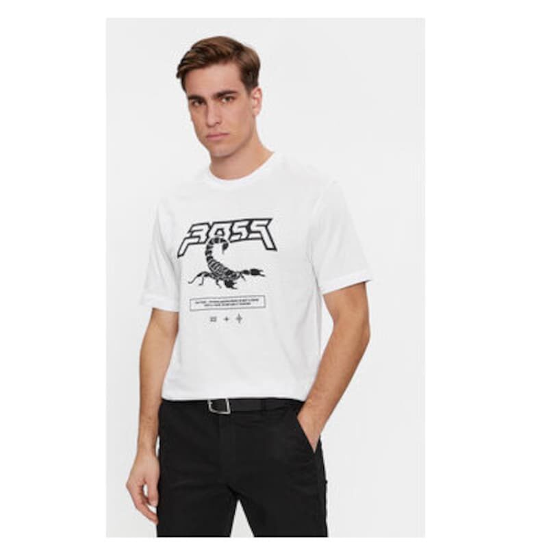 Мъжка тениска -  303629229 - Памук - Бяла - Бял BOSS