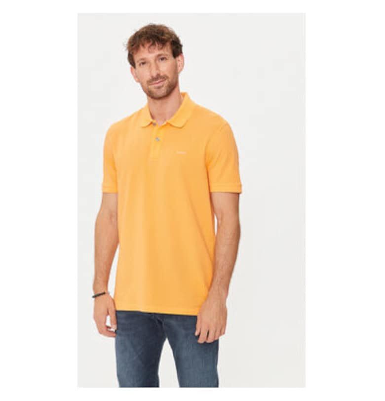 Мъжка тениска -  303671983 - Органичен памук/Памук - Оранжев - Оранжев BOSS