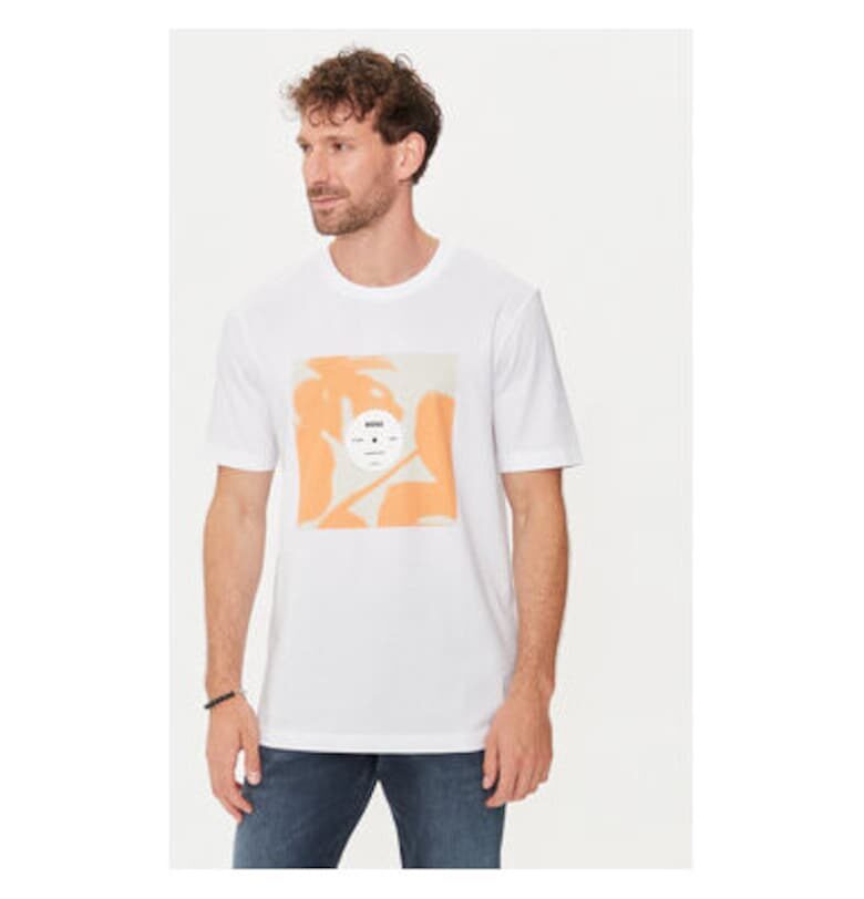 Мъжка тениска -  303674328 - Памук - Бяла - Бял BOSS
